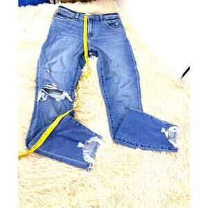 Abercrombie & Fitch Super Skinny Ankle Jeans 26 High Rise Distressed Raw Hem